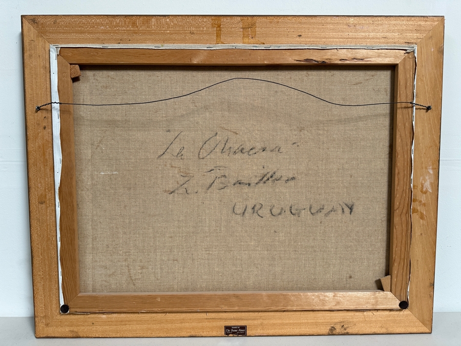 Original Impressionist Oil Painting On Canvas Signed Lower Right And Verso Artist Unknown 31.5 X 23.5 Framed 36.5 X 29 [Photo 15]