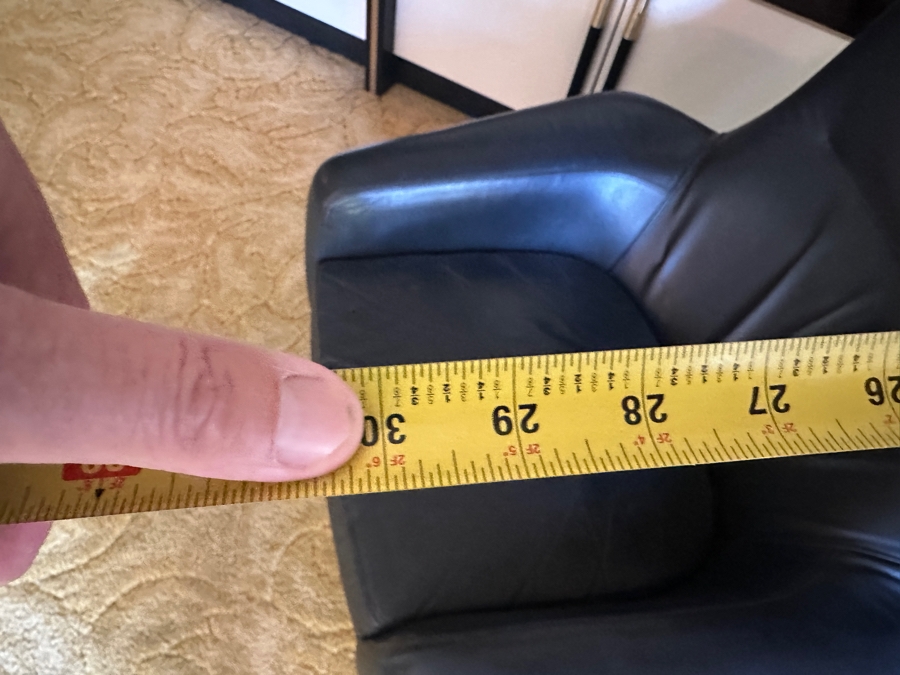 Vintage Mid-Century Modern Arnold Madsen Easy Chair With Matching Stool Ottoman Model MS 30 Danish Teak / Leather Made By Madsen & Schubell Estimate $10,000-$15,000 [Photo 24]