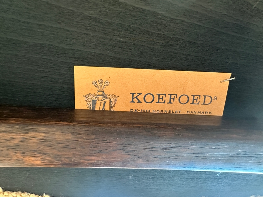 Stunning Rosewood Niels Koefoed Eva Dining Chairs (Two Eva Armchairs + Six Eva Chairs) With Matching Rosewood Dining Table With Two Leaves (One Shown In Initial Picture) - See Details For Dimensions - Estimate $7,000-$10,000 [Photo 26]