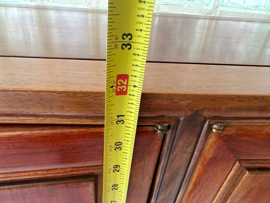 Heavy Vintage Chinese Rosewood Cabinet Sideboard Credenza 64W X 18D X 32H [Photo 15]