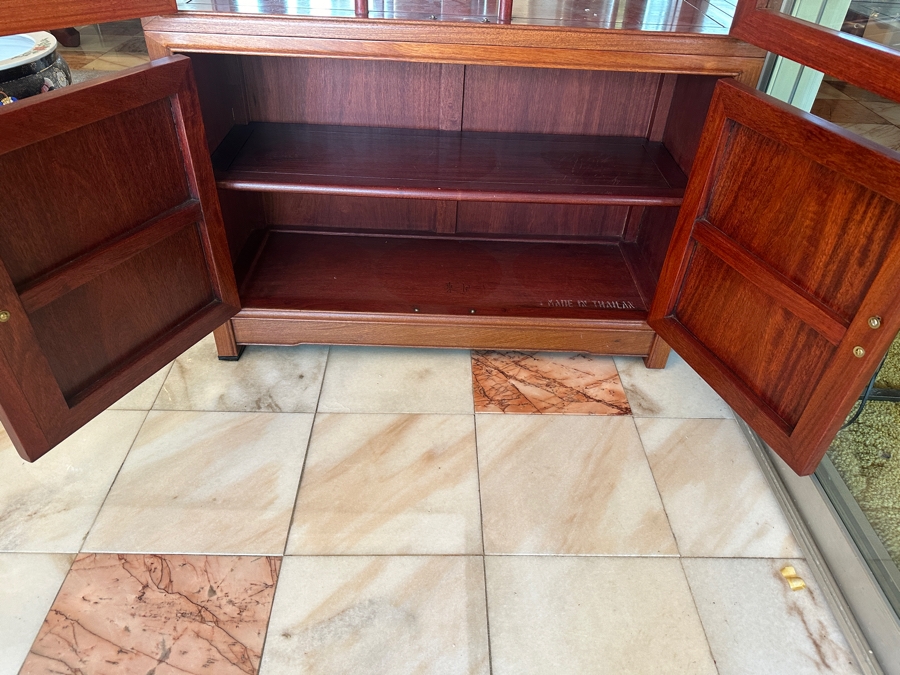 Stunning Vintage Chinese Rosewood 3-Piece Etagere Display Cabinet 36W X 14D X 77H [Photo 8]