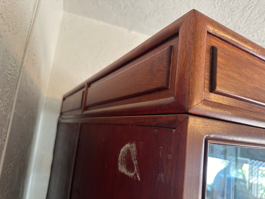 Stunning Vintage Chinese Rosewood 3-Piece Etagere Display Cabinet 36W X 14D X 77H [Photo 16]