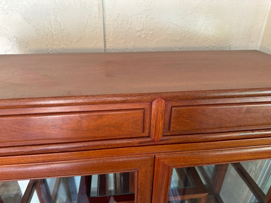 Stunning Vintage Chinese Rosewood 3-Piece Etagere Display Cabinet 36W X 14D X 77H [Photo 15]