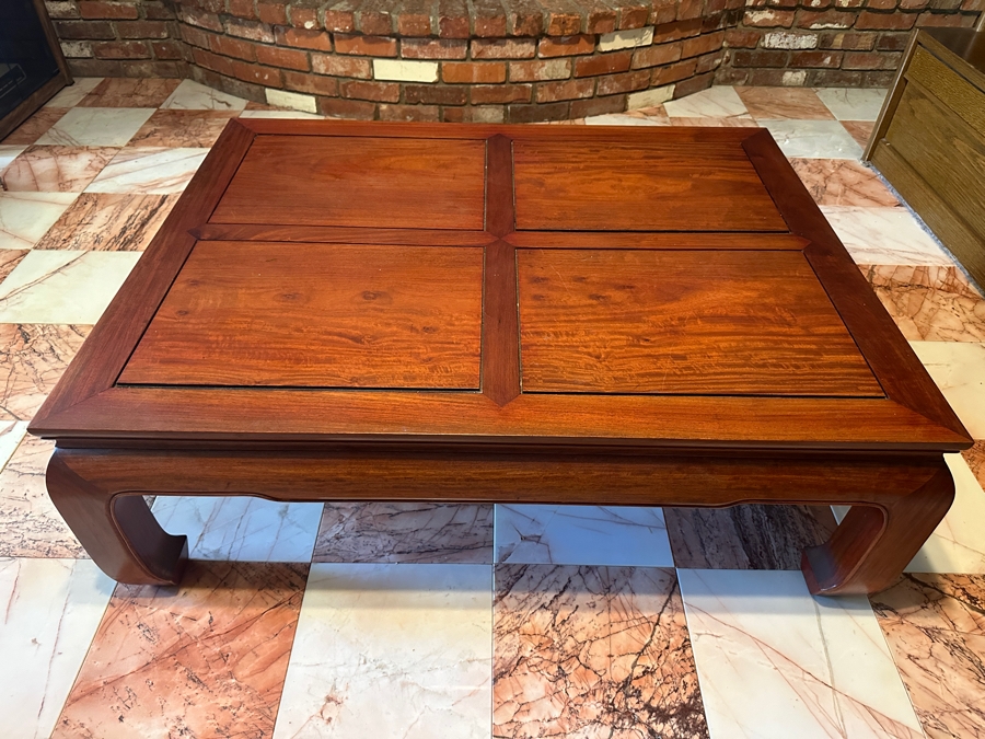 Vintage Chinese Rosewood Coffee Table 46W X 36D X 15.5H [Photo 3]
