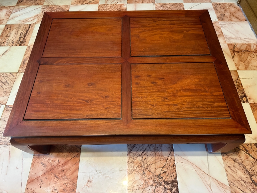 Vintage Chinese Rosewood Coffee Table 46W X 36D X 15.5H [Photo 4]