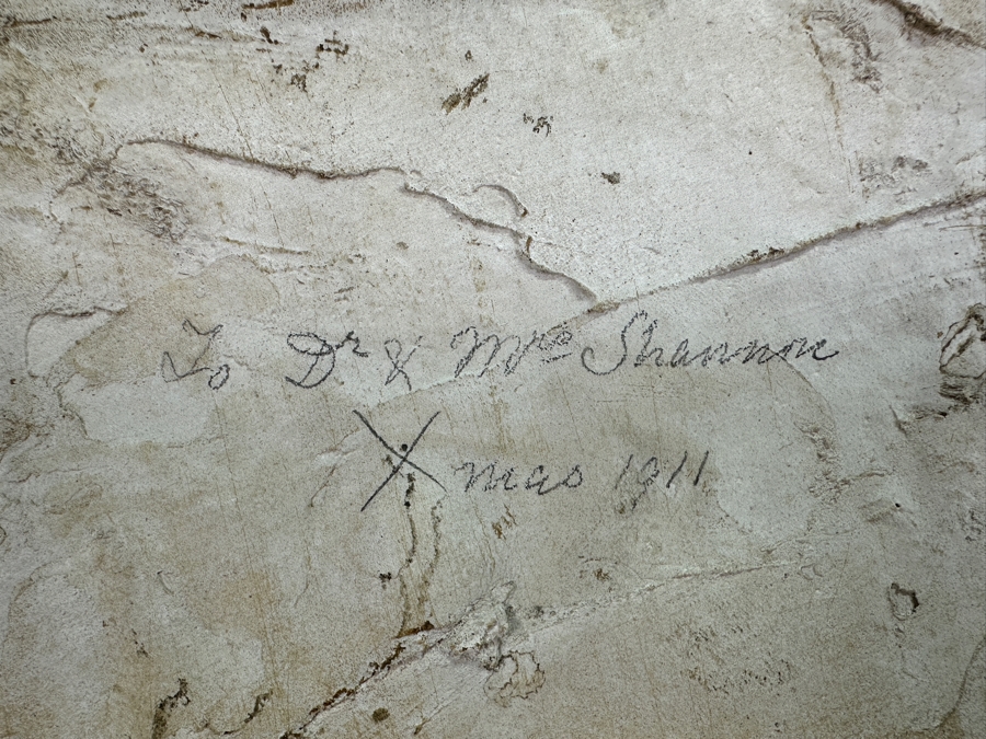 Allen Hutchinson (1855-1929, London, England / Hawaii / California) Rare Original Plaster Carving Hawaiian Profile Of A Man Dated 1892 12.5 X 16.25 Framed 17.5 X 21 [Photo 15]