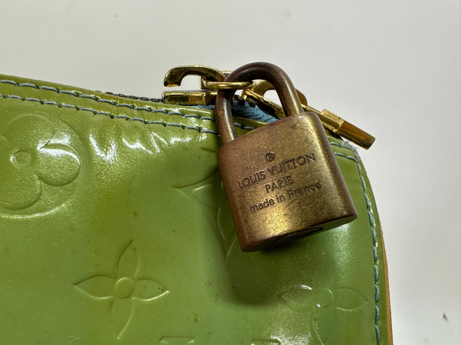 Louis Vuitton Mercer Keepall Handbag Monogram Vernis 45 (Has Some Discoloration Outside / Inside Has Some Peeling - See Photos) 18.5W X 8.5D X 11H [Photo 4]
