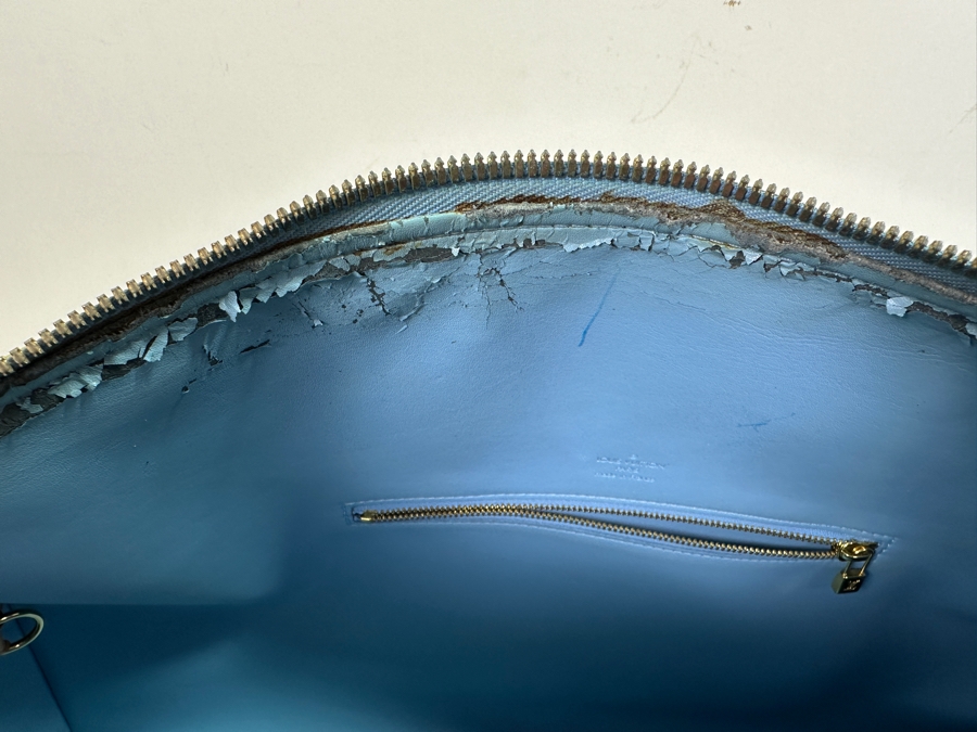 Louis Vuitton Mercer Keepall Handbag Monogram Vernis 45 (Has Some Discoloration Outside / Inside Has Some Peeling - See Photos) 18.5W X 8.5D X 11H [Photo 14]