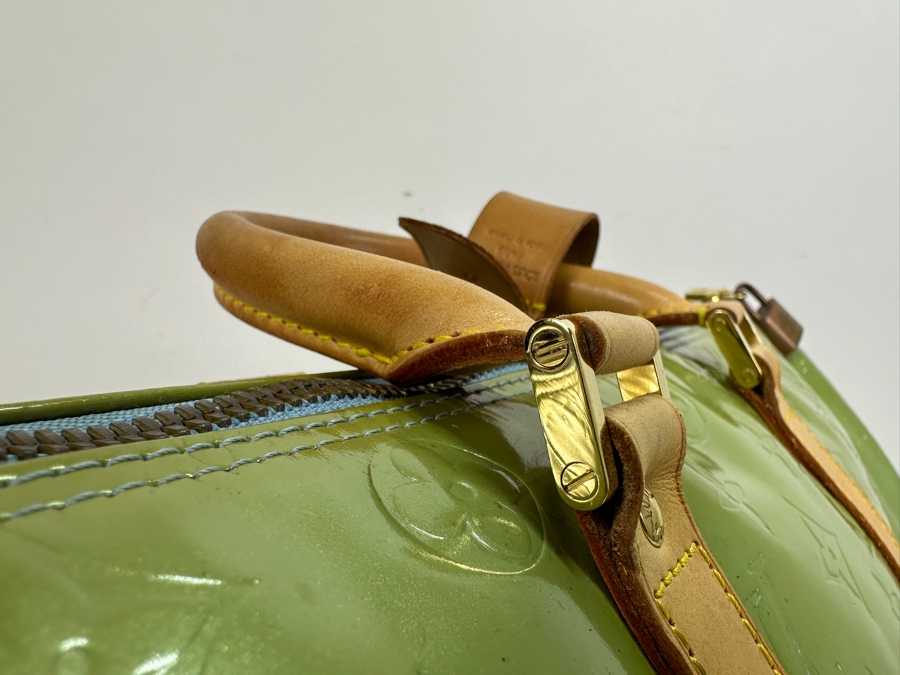 Louis Vuitton Mercer Keepall Handbag Monogram Vernis 45 (Has Some Discoloration Outside / Inside Has Some Peeling - See Photos) 18.5W X 8.5D X 11H [Photo 8]