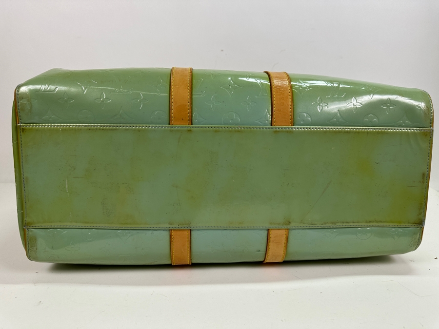 Louis Vuitton Mercer Keepall Handbag Monogram Vernis 45 (Has Some Discoloration Outside / Inside Has Some Peeling - See Photos) 18.5W X 8.5D X 11H [Photo 11]