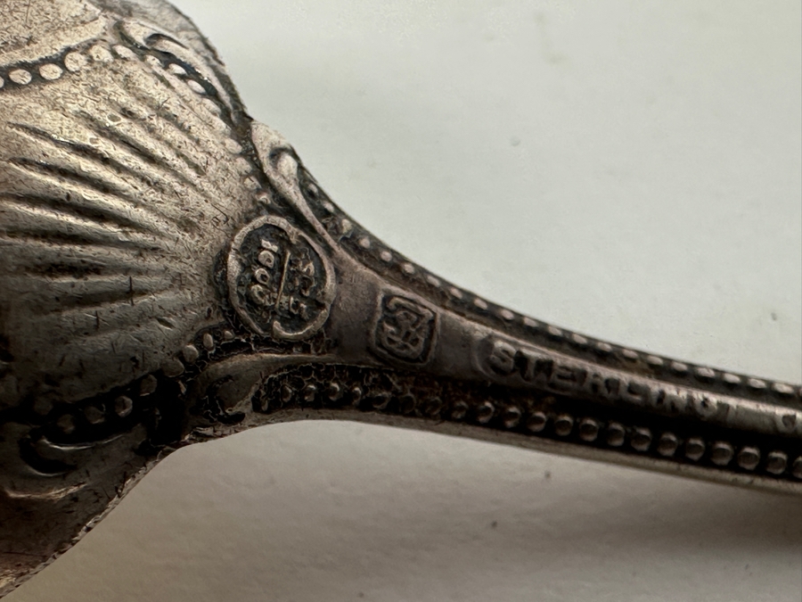 Set Of Six Vintage Hallmarked Sterling Silver Spoons / Serving Spoons 155.9g [Photo 10]