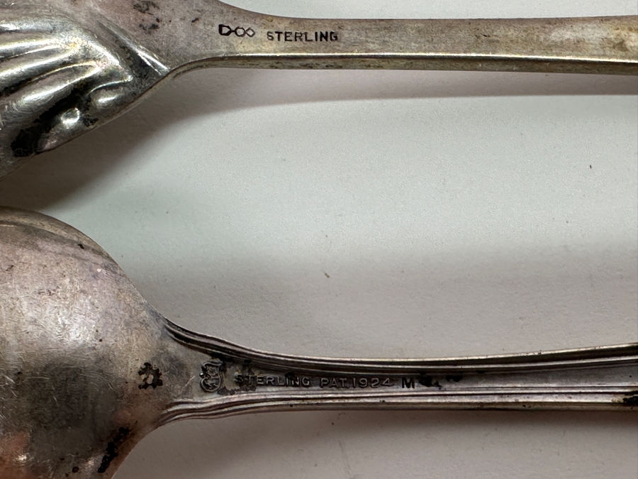 Set Of Six Vintage Hallmarked Sterling Silver Spoons / Serving Spoons 155.9g [Photo 11]