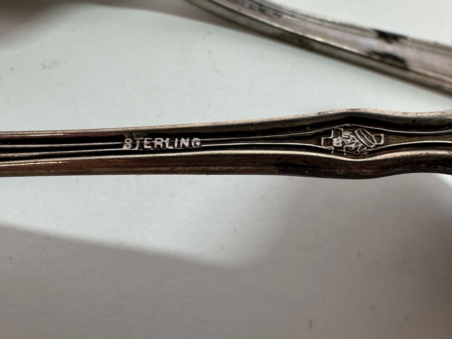 Set Of Six Vintage Hallmarked Sterling Silver Spoons / Serving Spoons 155.9g [Photo 13]