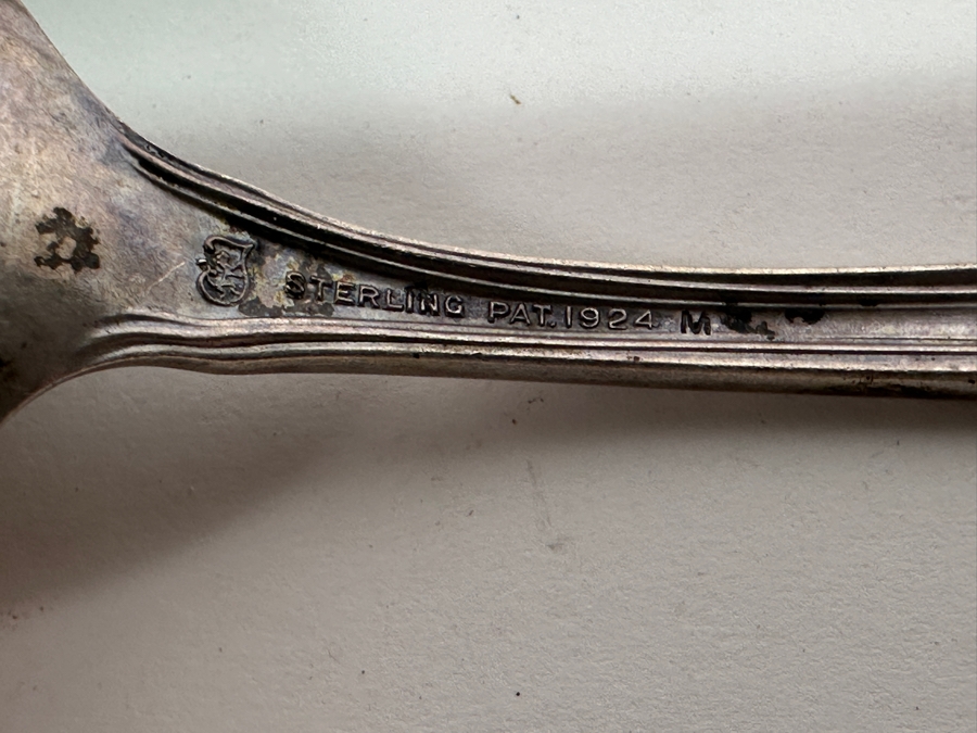 Set Of Six Vintage Hallmarked Sterling Silver Spoons / Serving Spoons 155.9g [Photo 12]