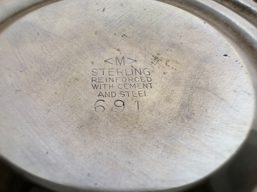 Pair Of Vintage Weighted Sterling Silver Footed Dishes Bowls 5.5H & 4H [Photo 4]