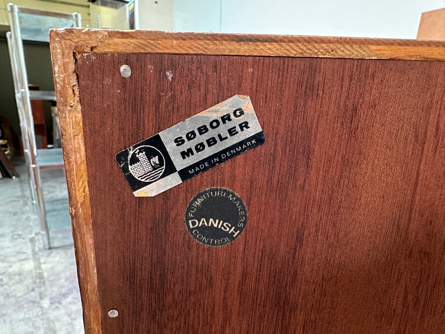 Vintage Mid-Century Danish Modern Soborg Mobler Teak 2-Piece Bookcase Cabinet 39.5W X 18.5D X 71.5H [Photo 15]