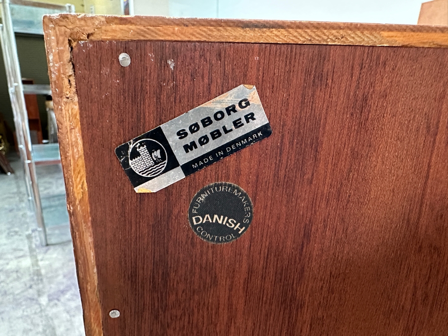 Vintage Mid-Century Danish Modern Soborg Mobler Teak 2-Piece Bookcase Cabinet 39.5W X 18.5D X 71.5H [Photo 14]