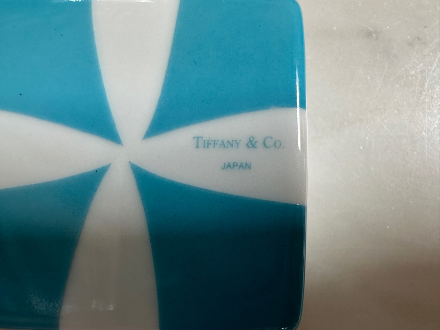 Pair Of Vintage Tiffany & Co. Sterling Silver Spoons (46.3g) Plus Porcelain Tiffany & Co. Jewelry Trinket Box [Photo 9]