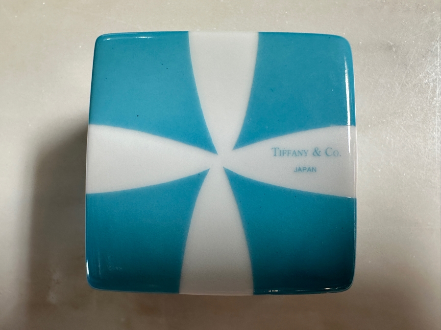 Pair Of Vintage Tiffany & Co. Sterling Silver Spoons (46.3g) Plus Porcelain Tiffany & Co. Jewelry Trinket Box [Photo 8]