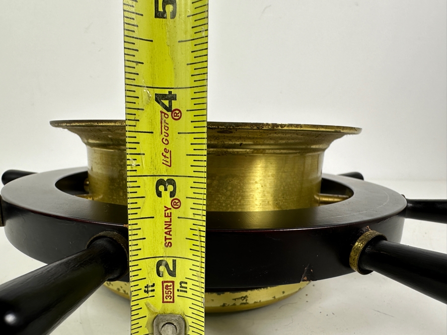 Vintage Working Schatz & Sohne Germany Nautical Ship's Bell Clock Mechanical 13W X 3.5D [Photo 11]