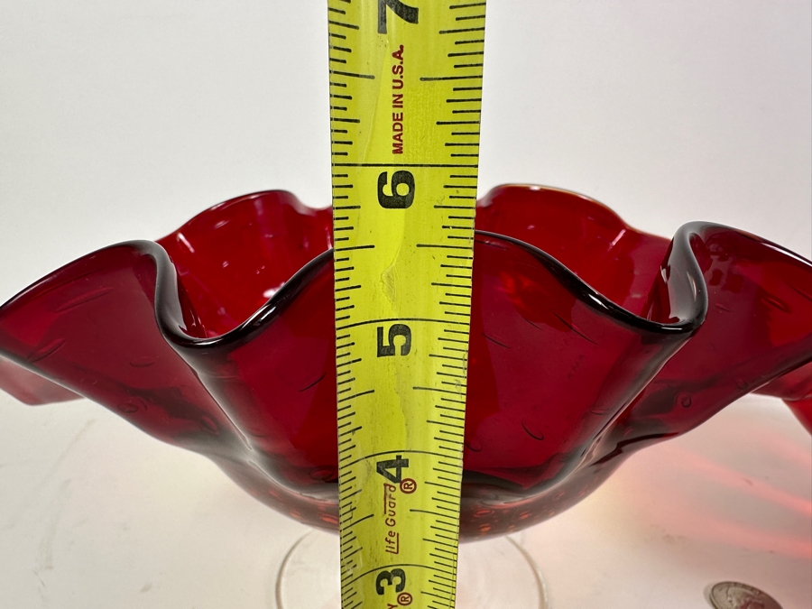 Pair Of Vintage MCM Amberina Glass Bowls [Photo 9]