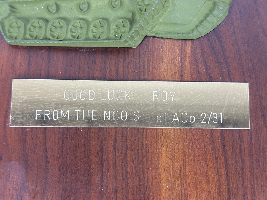 Pair Of U.S. Army Tank Plaques 8 X 10 [Photo 5]