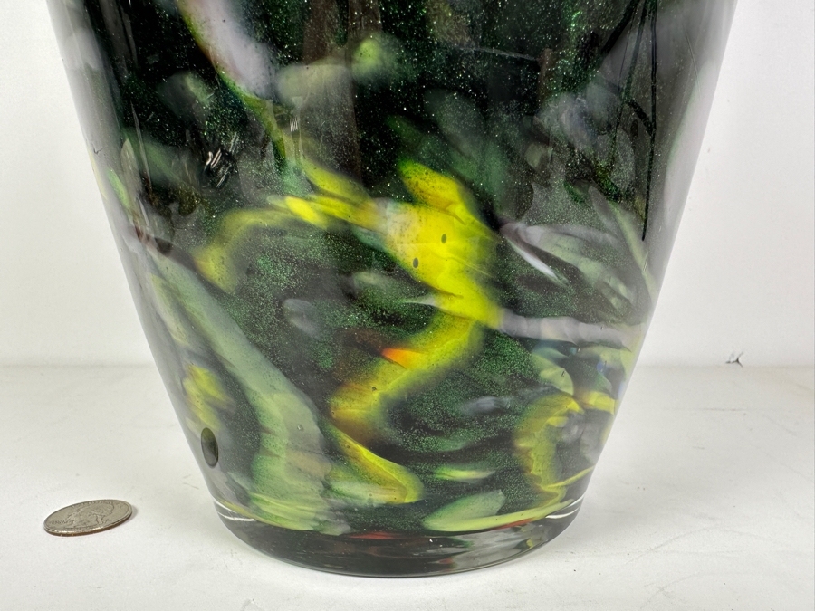 Large Art Glass Vase 17H [Photo 2]