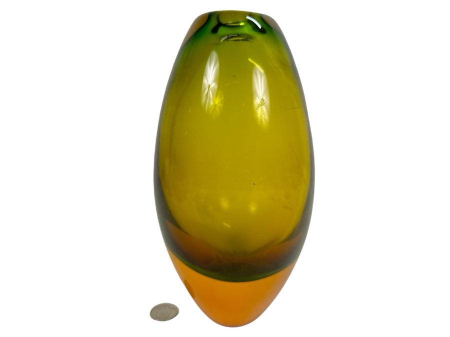 Vintage Art Glass Vase 9.5H [Photo 1]
