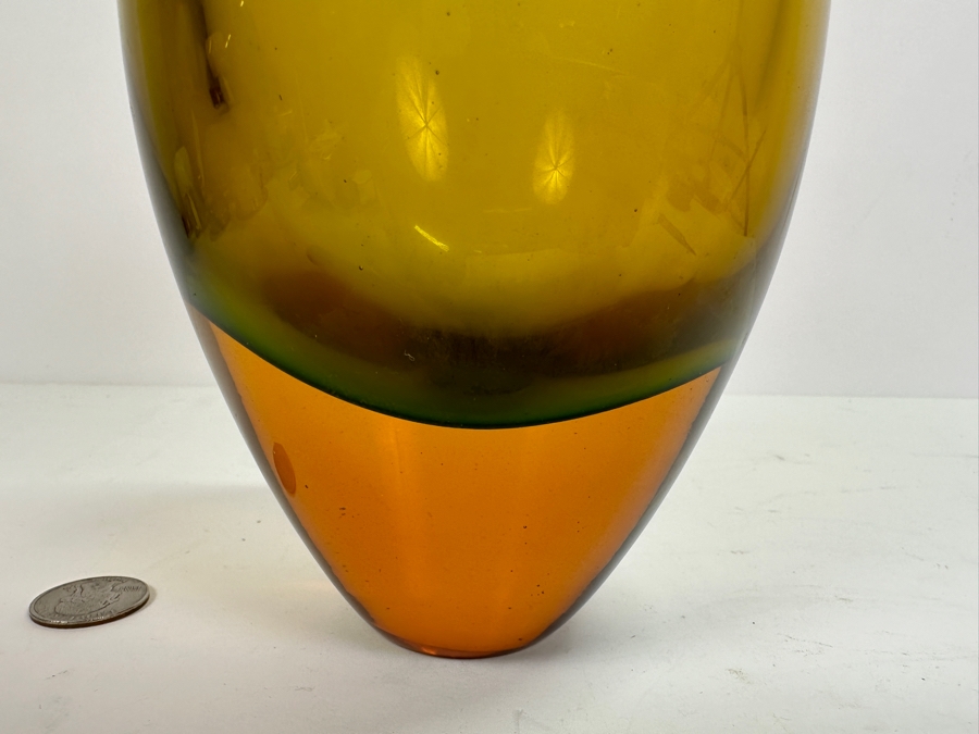 Just Added - Vintage Art Glass Vase 9.5H [Photo 3]