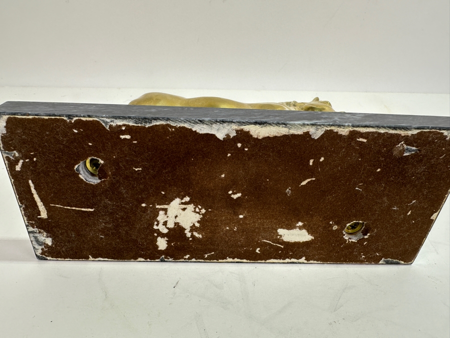 Vintage Brass Horse Scultpure With Marble Base 9W X 9H [Photo 6]