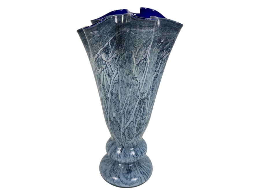 Large Krosno Art Glass Vase 14.5H [Photo 1]