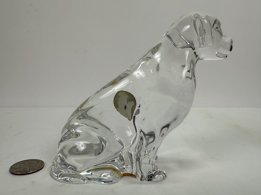 Waterford Crystal Labrador Retriever Figurine New With Tags 4.25H Retails $150 [Photo 3]