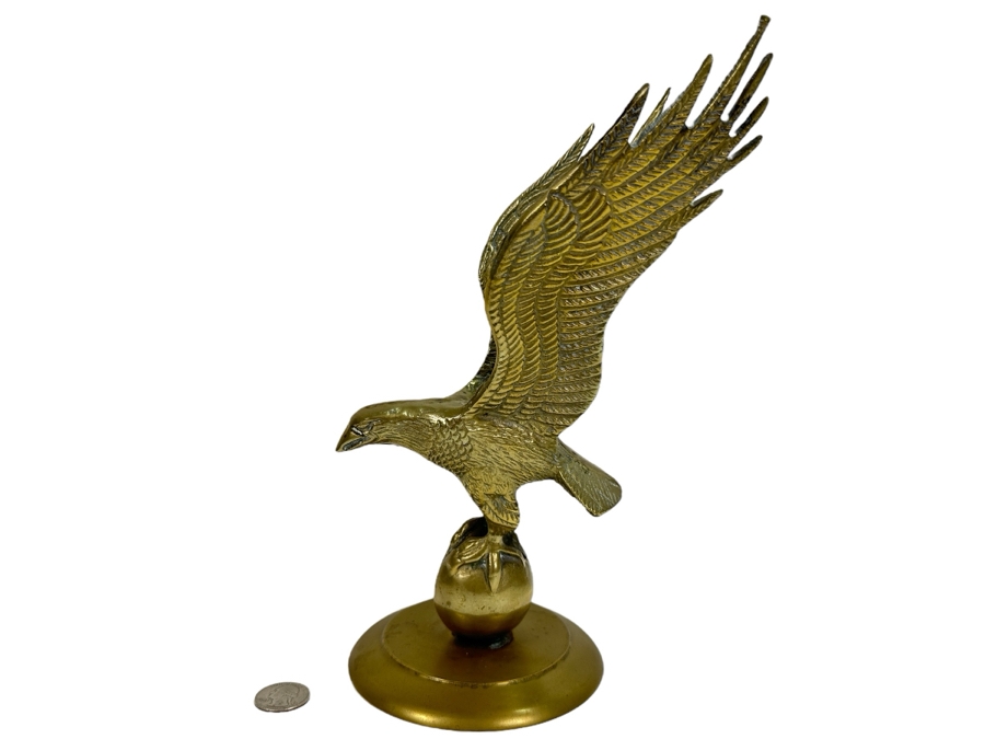 Vintage Brass Eagle Sculpture 10.5H [Photo 1]