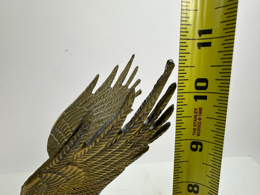 Vintage Brass Eagle Sculpture 10.5H [Photo 7]