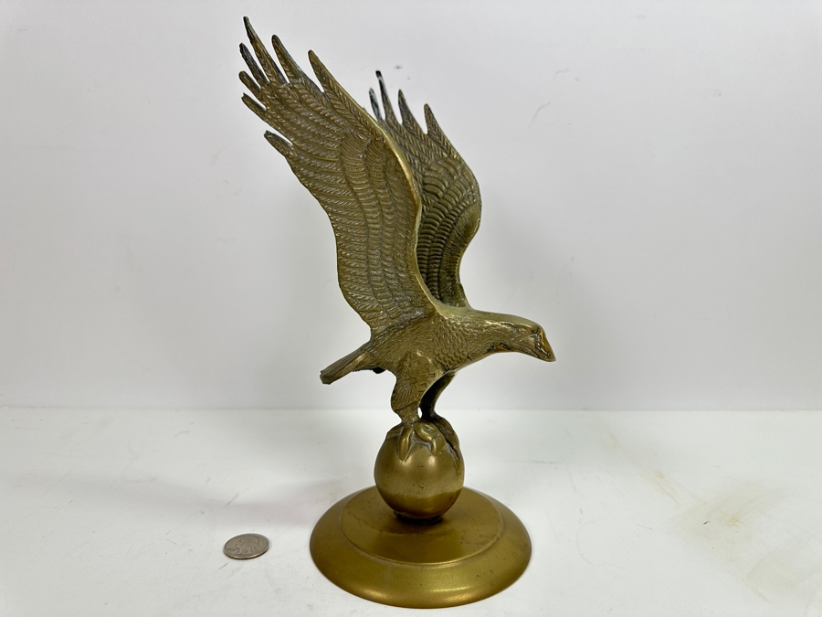 Vintage Brass Eagle Sculpture 10.5H [Photo 2]