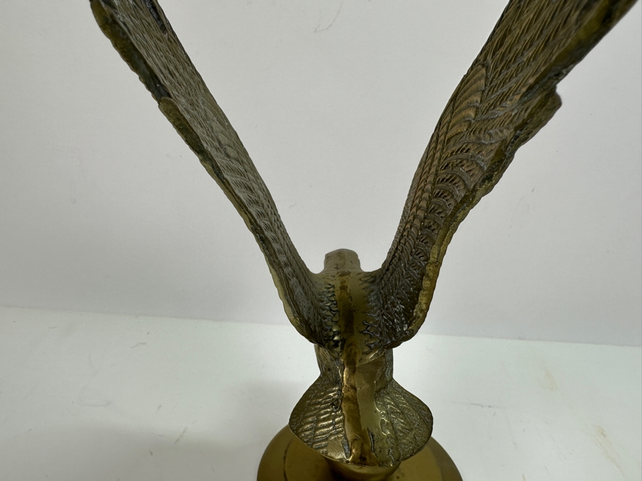 Vintage Brass Eagle Sculpture 10.5H [Photo 5]