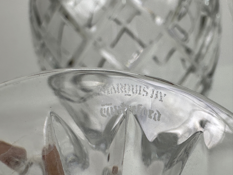 Pair Of Waterford Marquis Stemware Glasses 8.5H And Large Rogaska Crystal Vase 14H [Photo 5]