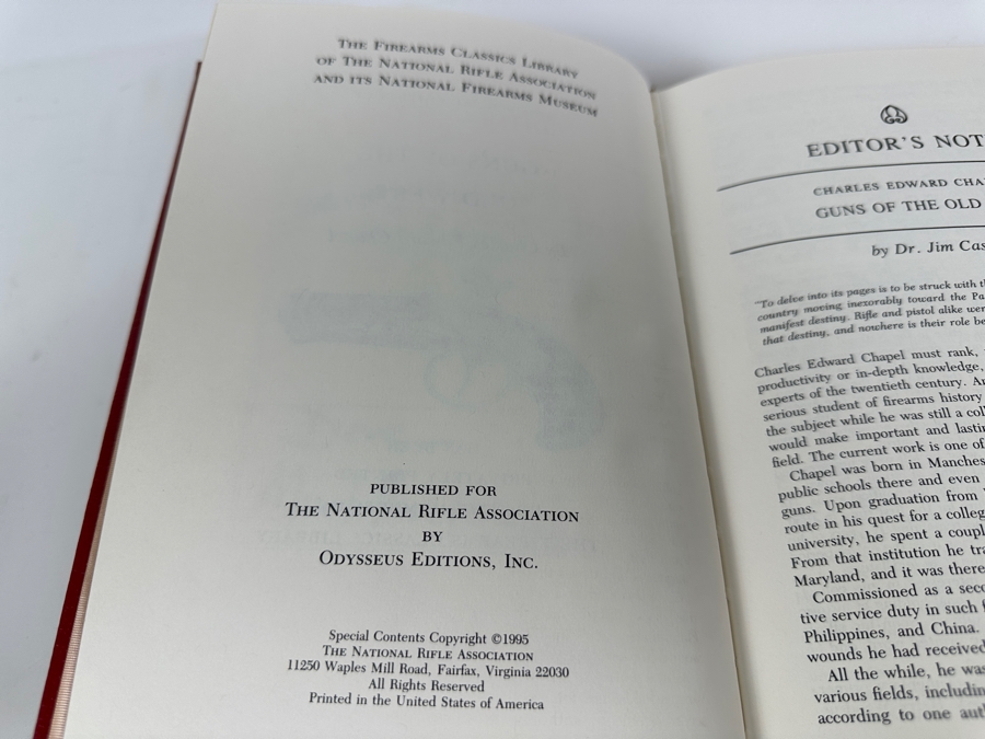 1995 Hardcover Book Guns Of The Old West By Charles Edward Chapel [Photo 3]