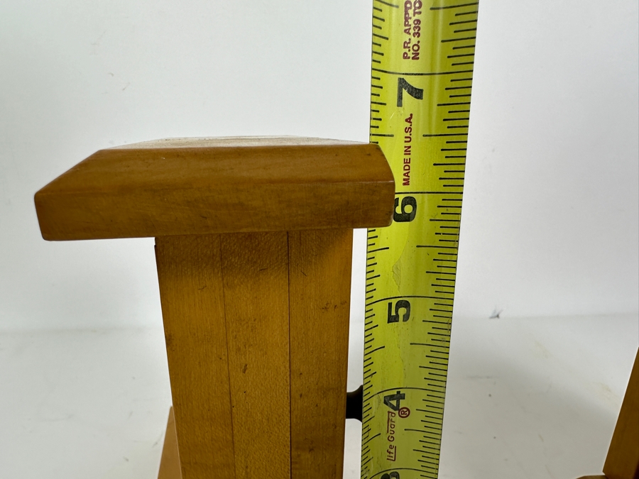 Pair Of Vintage Elgin 8 Day Car Clocks With Wooden Display Cases - Needs Servicing 6W X 2.75D X 6.5H [Photo 9]