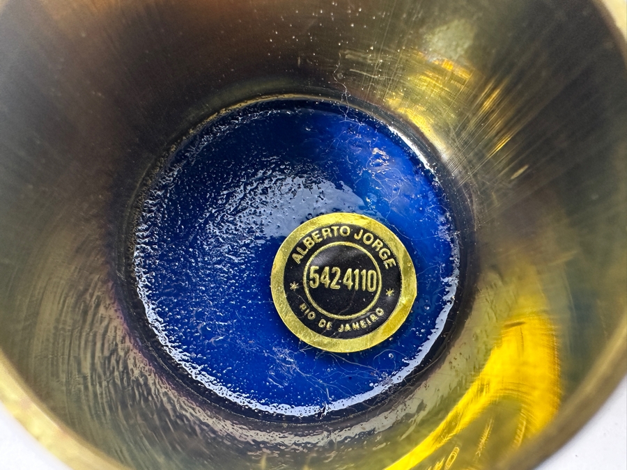 Vintage Metal Inlay Box 7.5W X 4D X 3.5H And Vintage Alberto Jorge Rio De Janeiro Trinket Box With Clock Gears 2W X 1.75H [Photo 5]