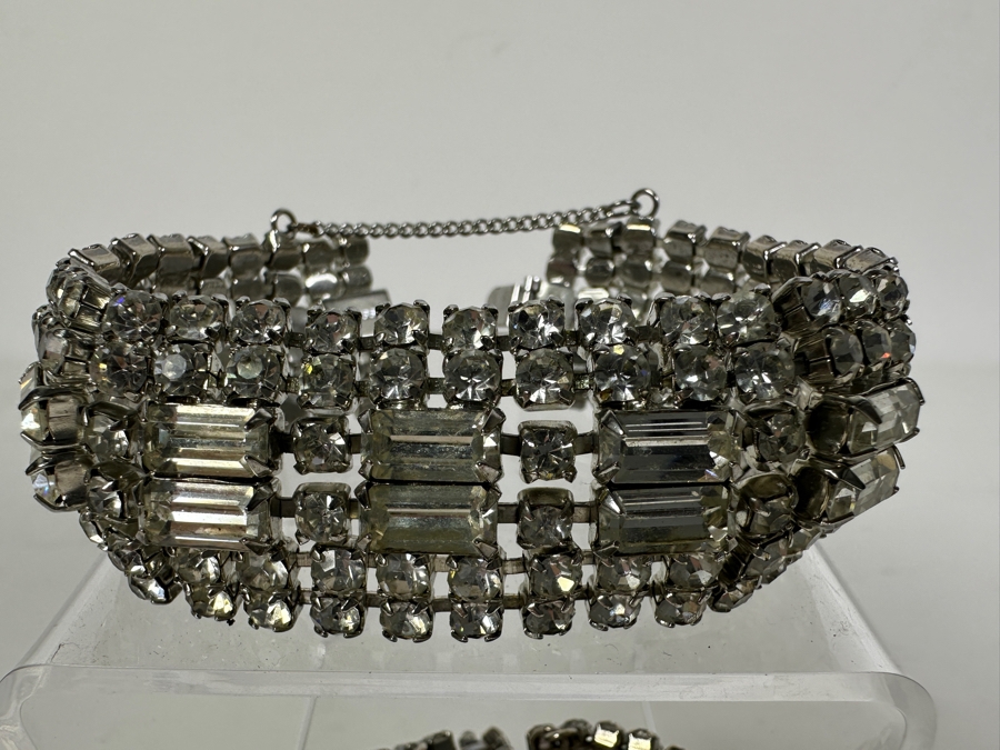 Pair Of Vintage WEISS Rhinestone Bracelets [Photo 4]
