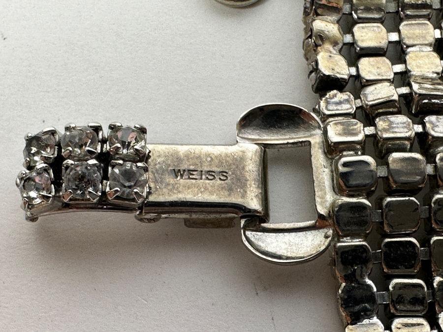 Pair Of Vintage WEISS Rhinestone Bracelets [Photo 7]