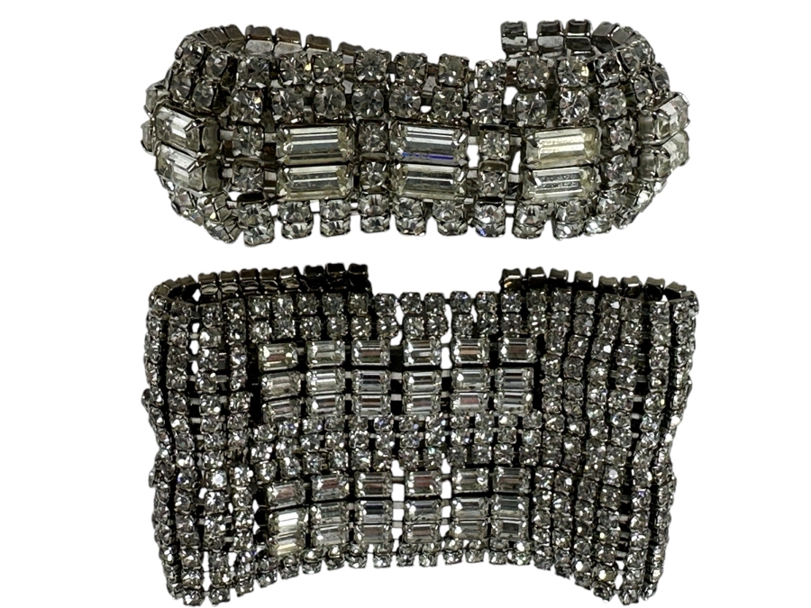 Pair Of Vintage WEISS Rhinestone Bracelets [Photo 1]