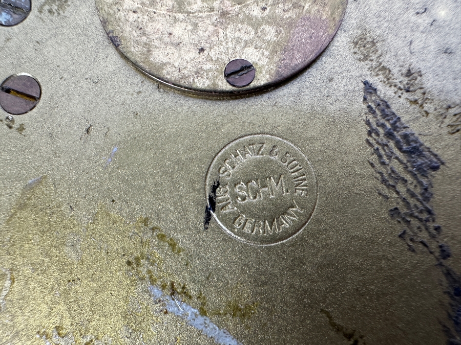 Vintage Working Schatz & Sohne Ship's Bell Brass Clock Germany 6.5W X 2H [Photo 7]