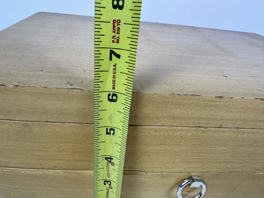 Vintage Mid-Century Wooden Silverware Chest With Set Of Danish Crown Stainless Steel Flatware By Estate Designed By John Brokate (Missing Spoons) 16.5W X 11D X 6H [Photo 8]