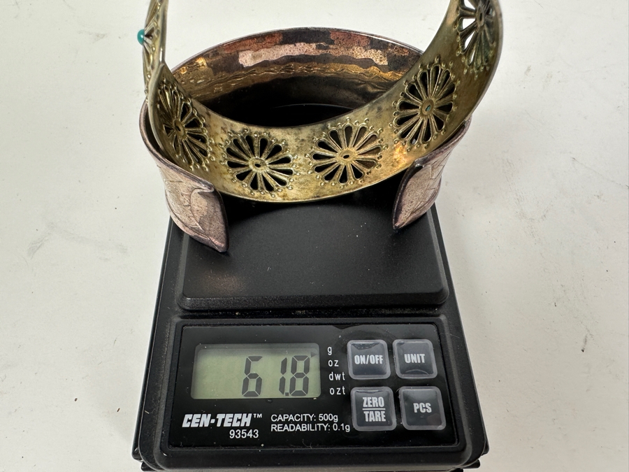 Pair Of Sterling Silver Cuff Bracelets 61.8g [Photo 7]
