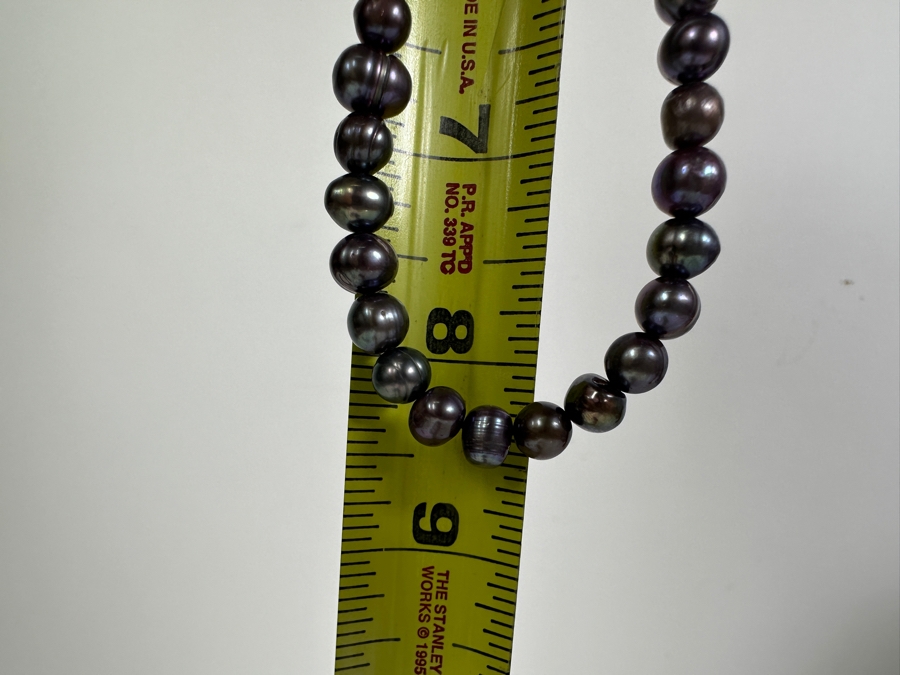 Vintage 17' Tahitian Pearl Necklace With Sterling Silver Clasp [Photo 5]