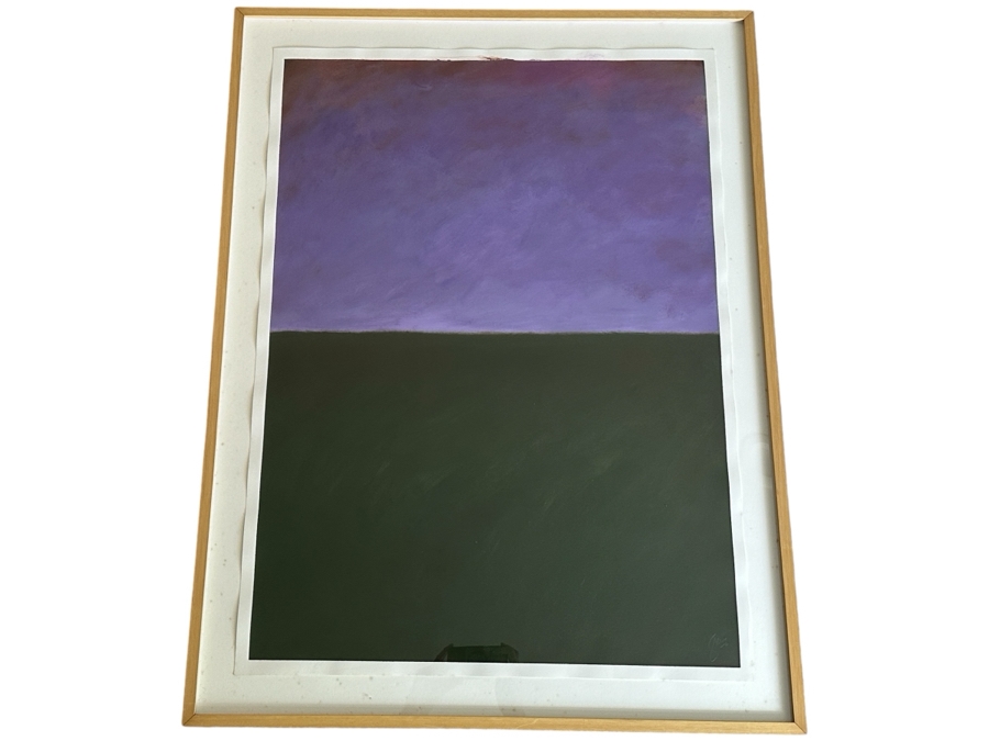 Gerrit Greve (1948-2024, Cardiff by the Sea, CA) Original Acrylic Painting On Paper Untitled Signed Lower Right 26 X 36 Framed 31 X 41 Estimate $1,000 - $2,000 [Photo 1]