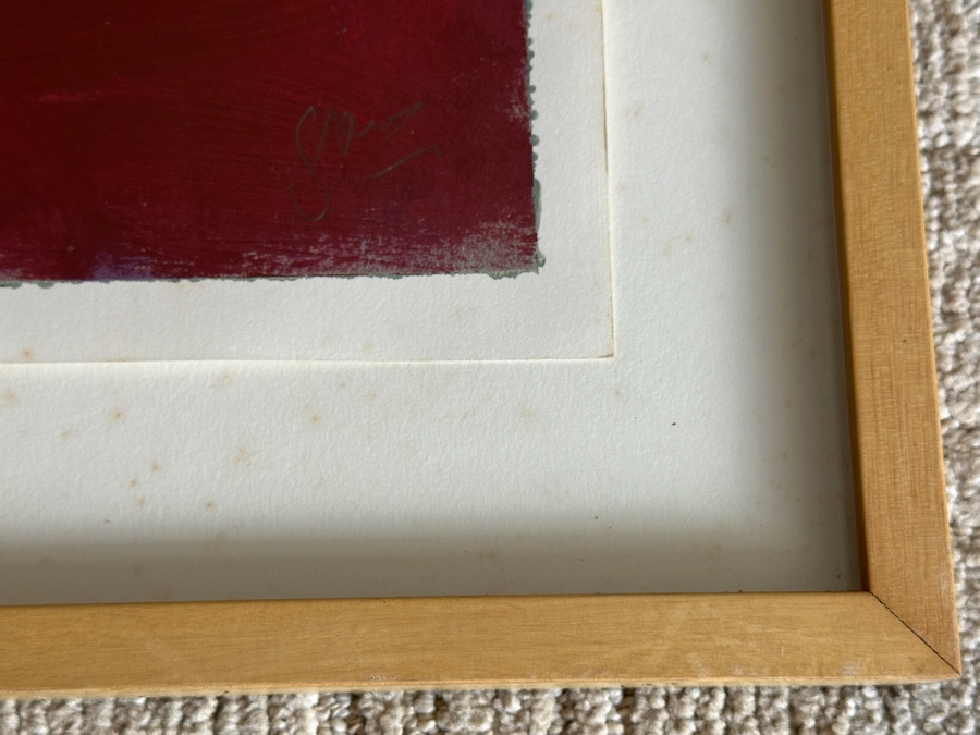 Gerrit Greve (1948-2024, Cardiff by the Sea, CA) Original Acrylic Painting On Paper Untitled Signed Lower Right 26 X 36 Framed 31 X 41 Estimate $1,000 - $2,000 [Photo 6]