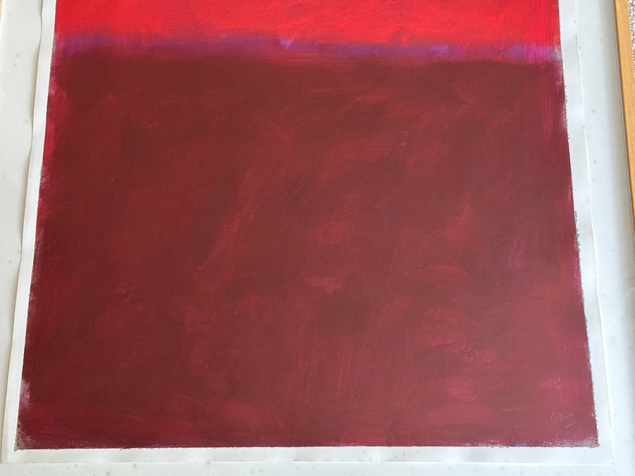 Gerrit Greve (1948-2024, Cardiff by the Sea, CA) Original Acrylic Painting On Paper Untitled Signed Lower Right 26 X 36 Framed 31 X 41 Estimate $1,000 - $2,000 [Photo 3]